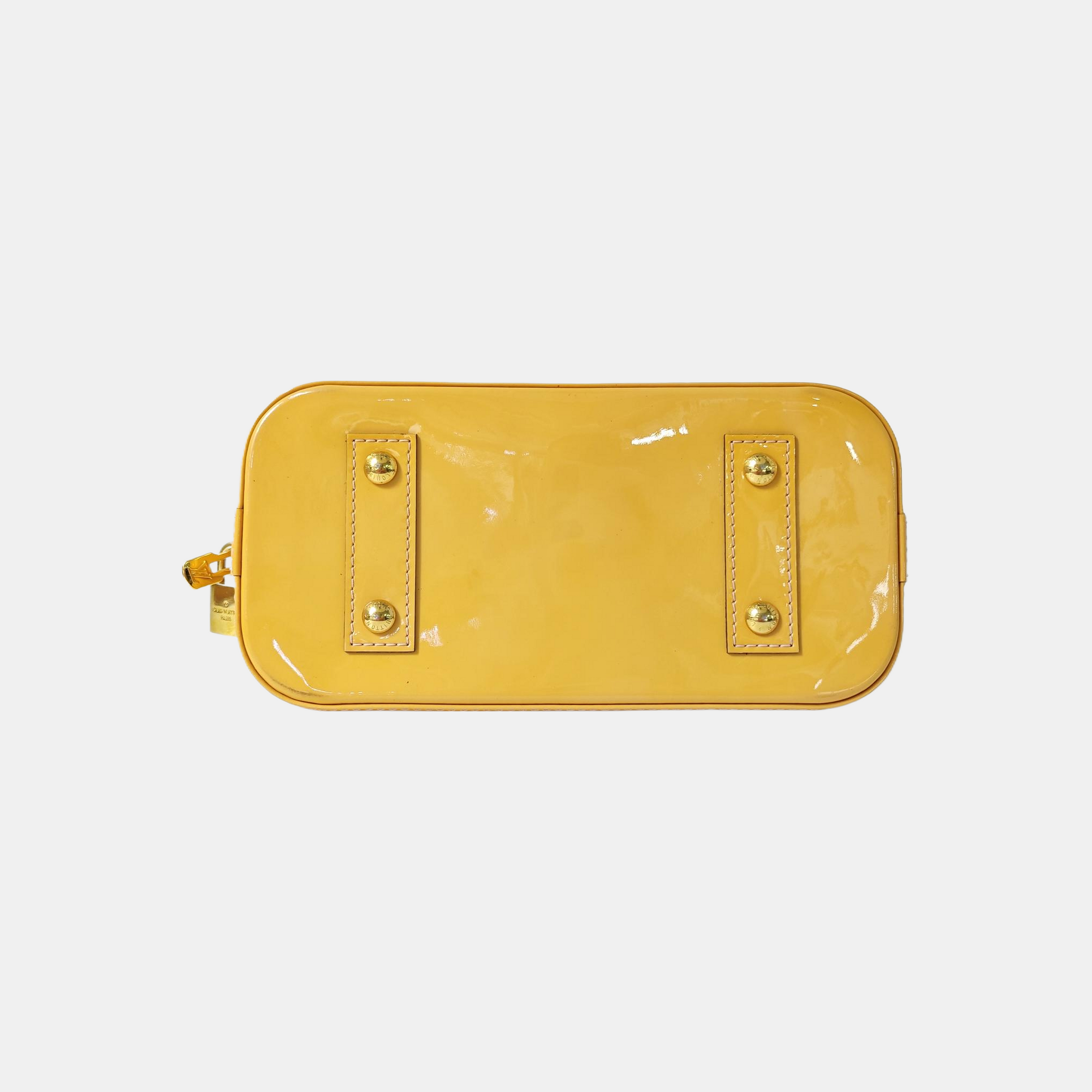 ALMA BB Monogram Patent Leather Yellow