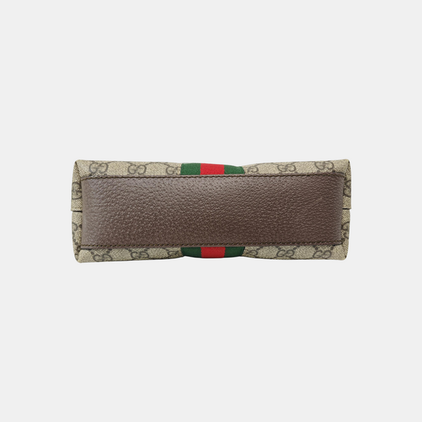 Ophidia Small Monogram Coated Canvas Beige