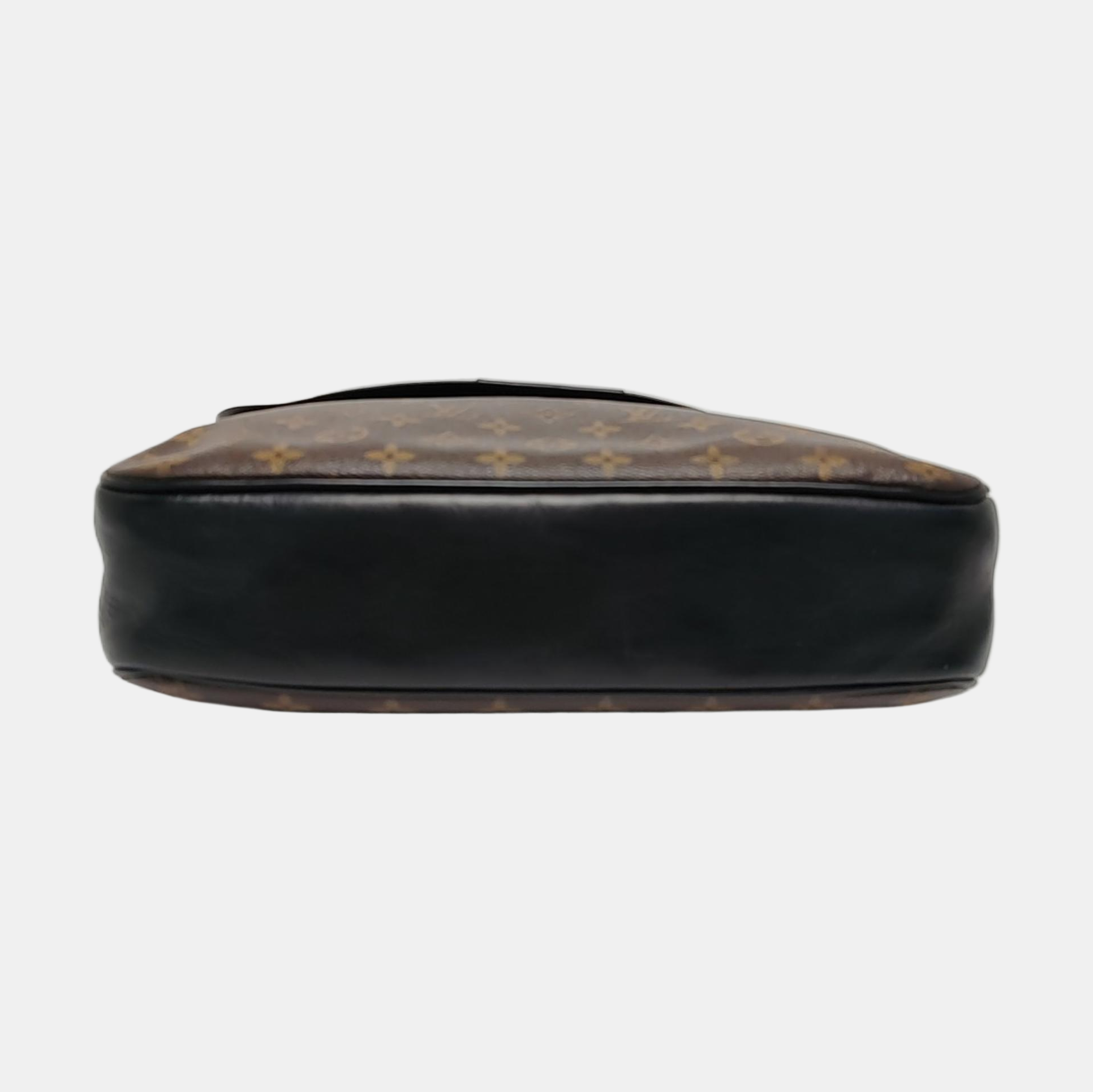 BASS Monogram Coated Canvas Brown
