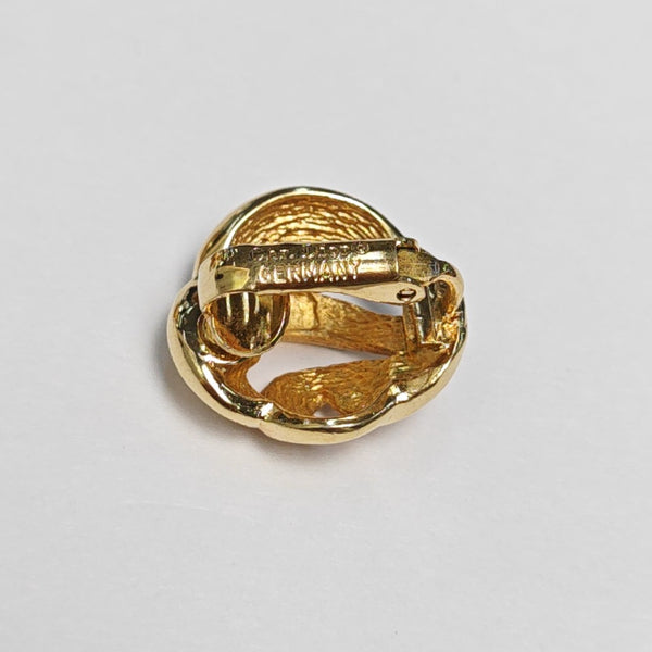 Metal Gold Clip On Earrings