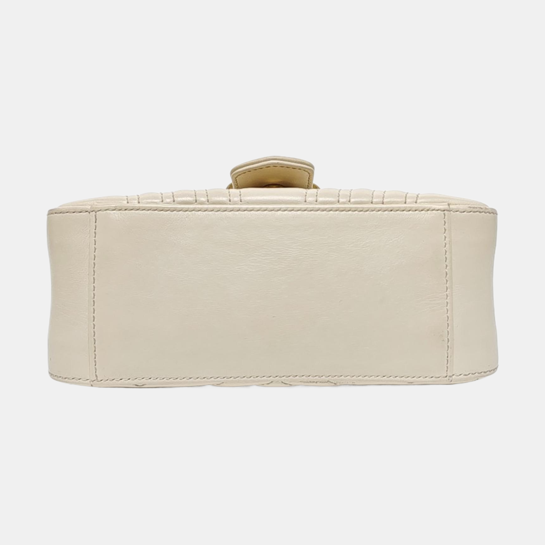 GG Marmont Mini Quilted Calfskin White