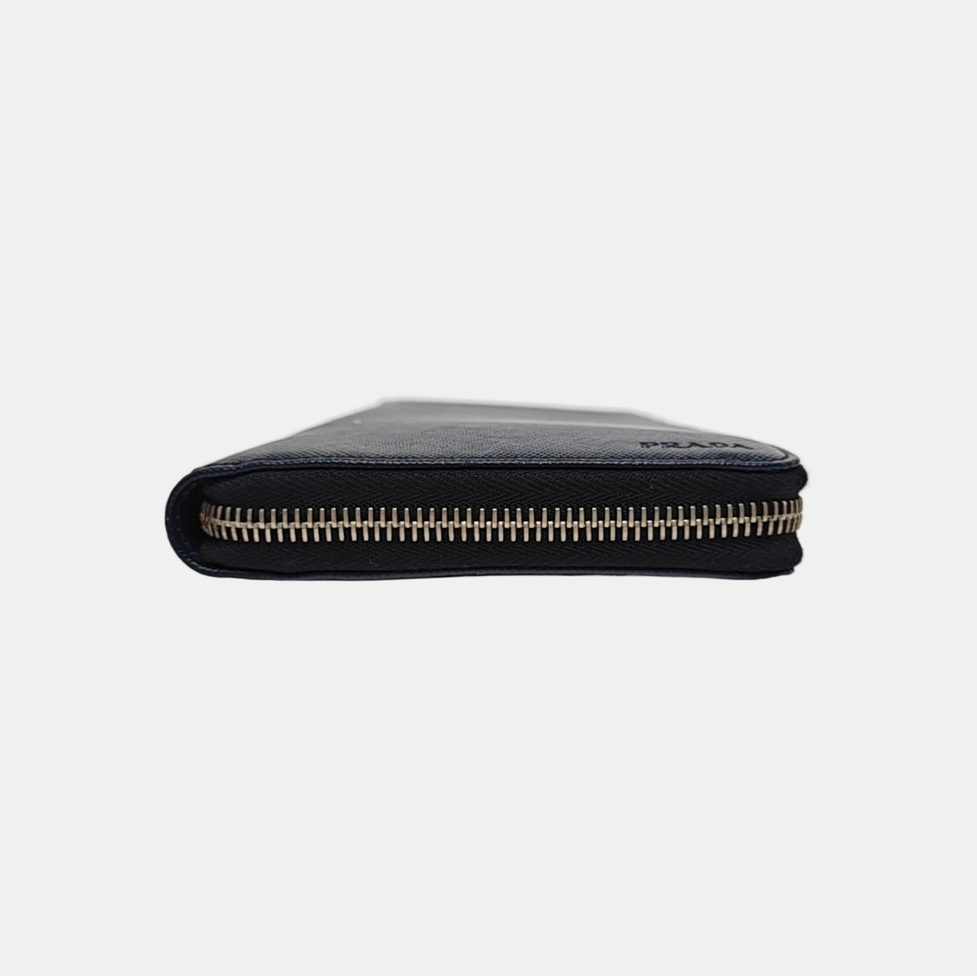 Saffiano Calfskin Clutch Blue