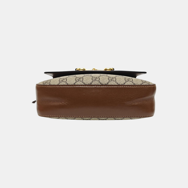 Horsebit 1955 Small Coated Canvas Beige