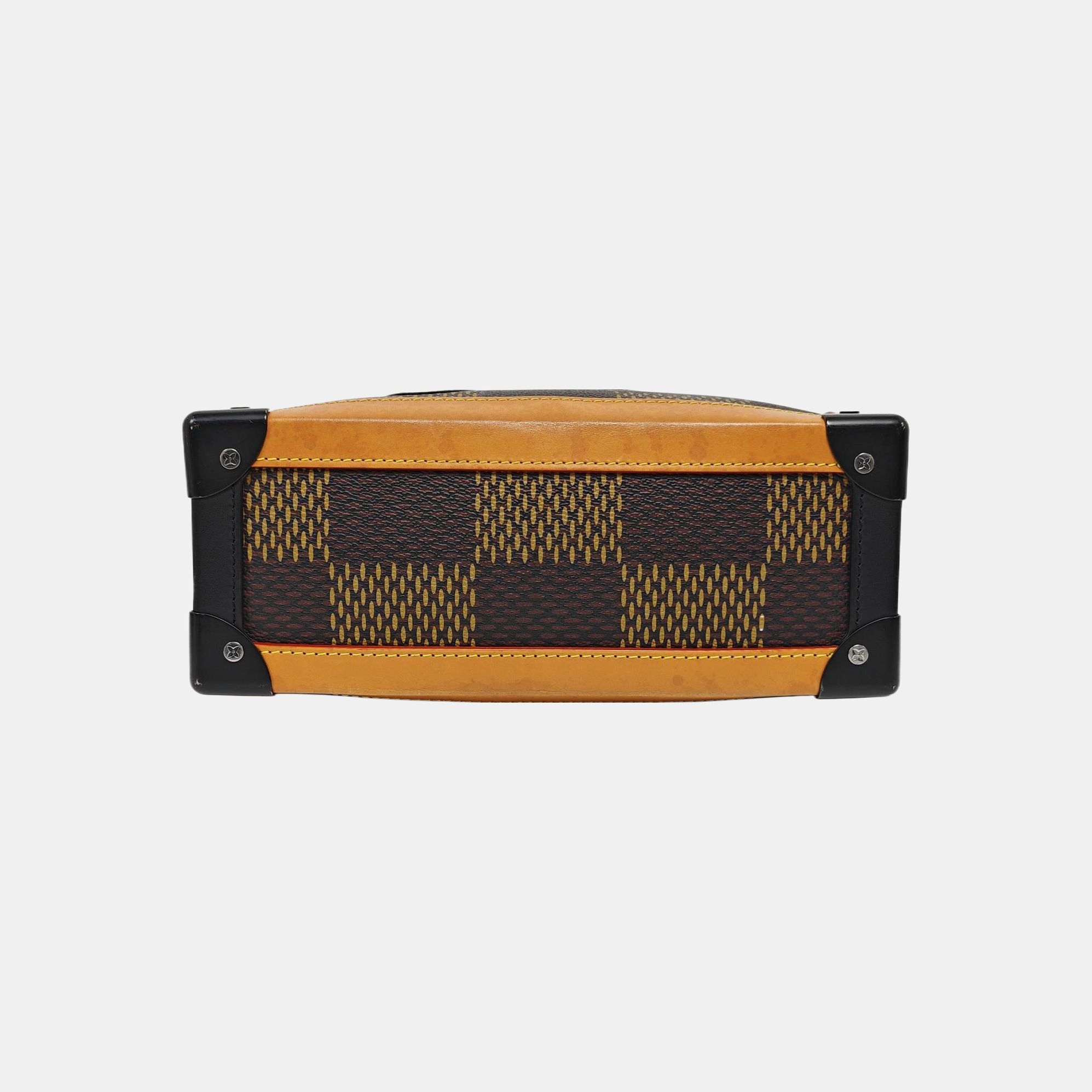 SOFT TRUNK Damier Ebene Coated Canvas Brown