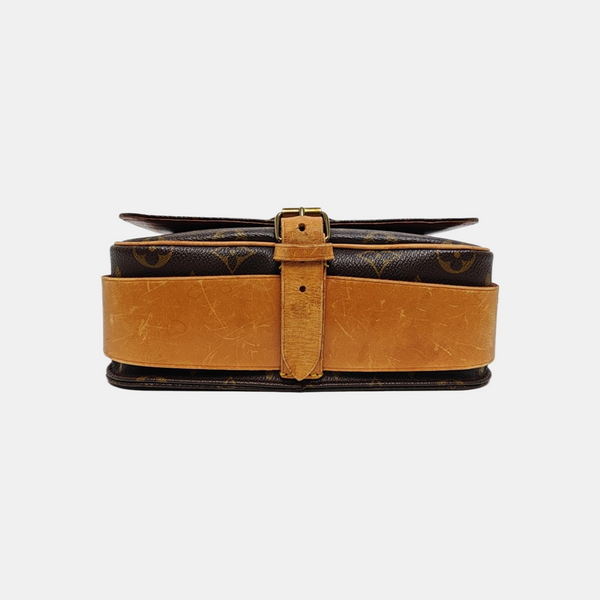 CARTOUCHIERE MM Monogram Coated Canvas Brown