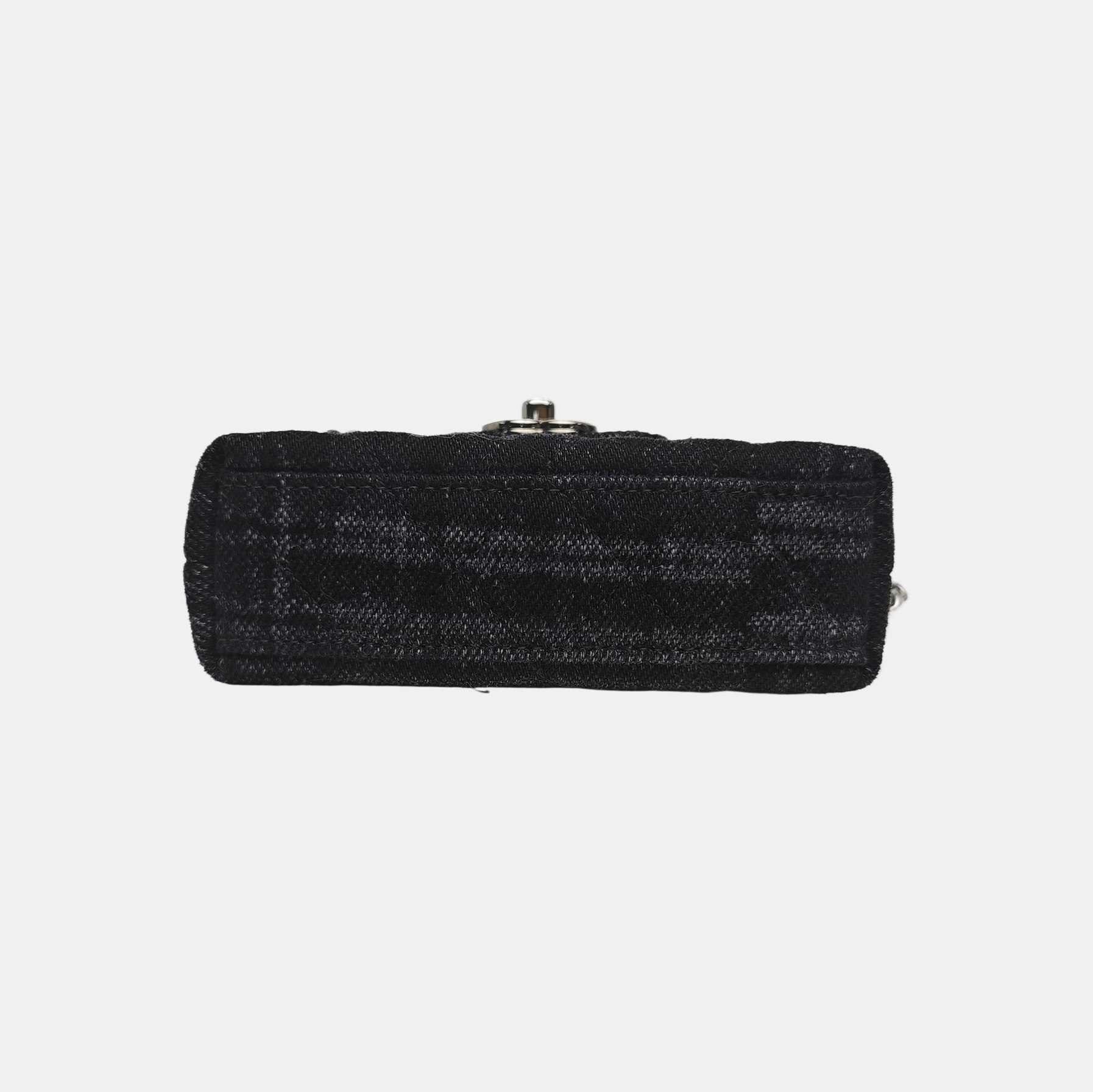 Quilted Fabric Crossbody Bag Black