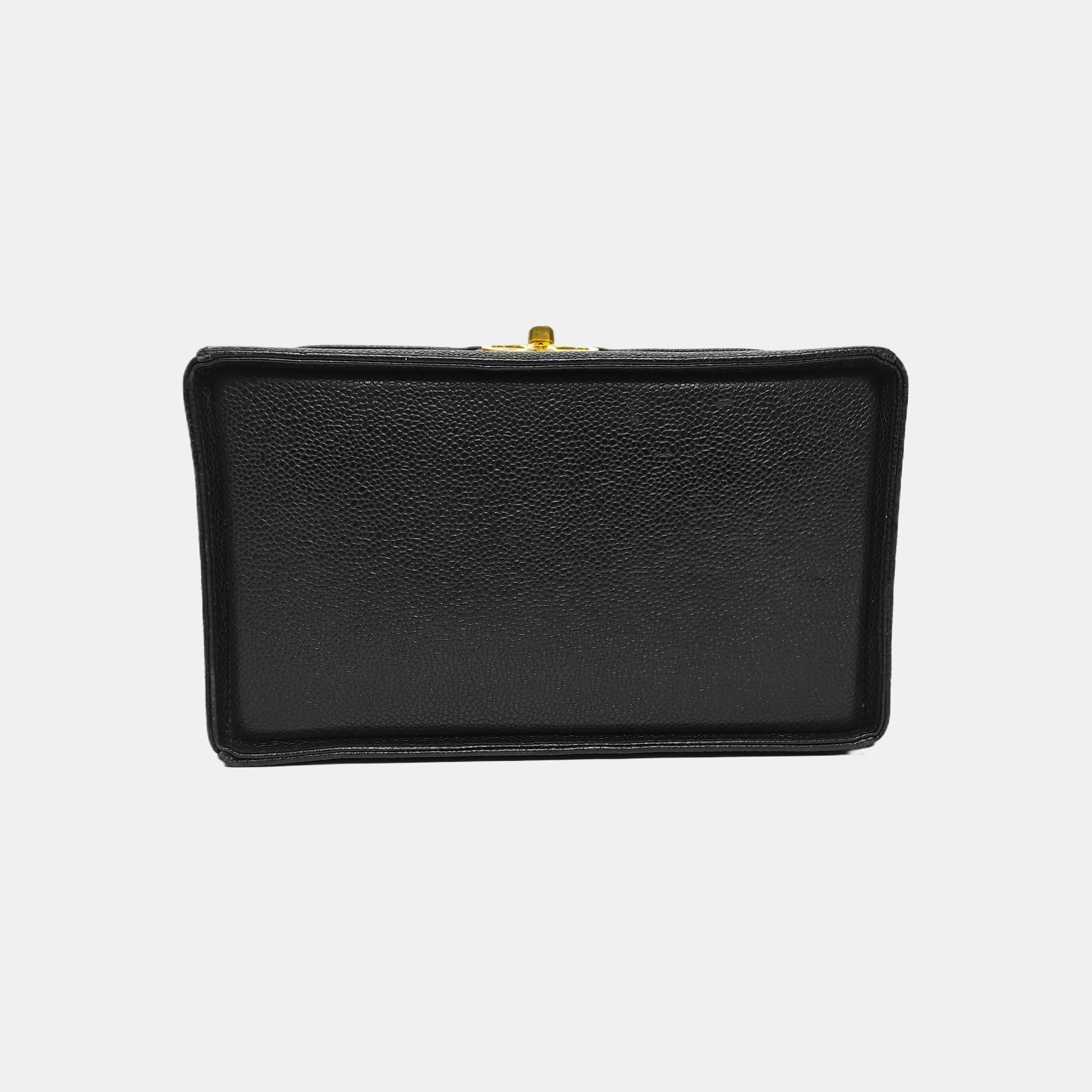 VINTAGE COSMETIC BAGS Grained Calfskin Black