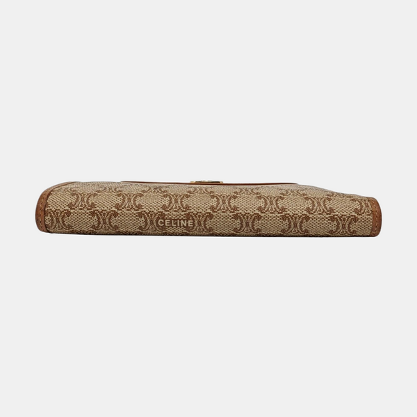 Coated Canvas Wallet Brown