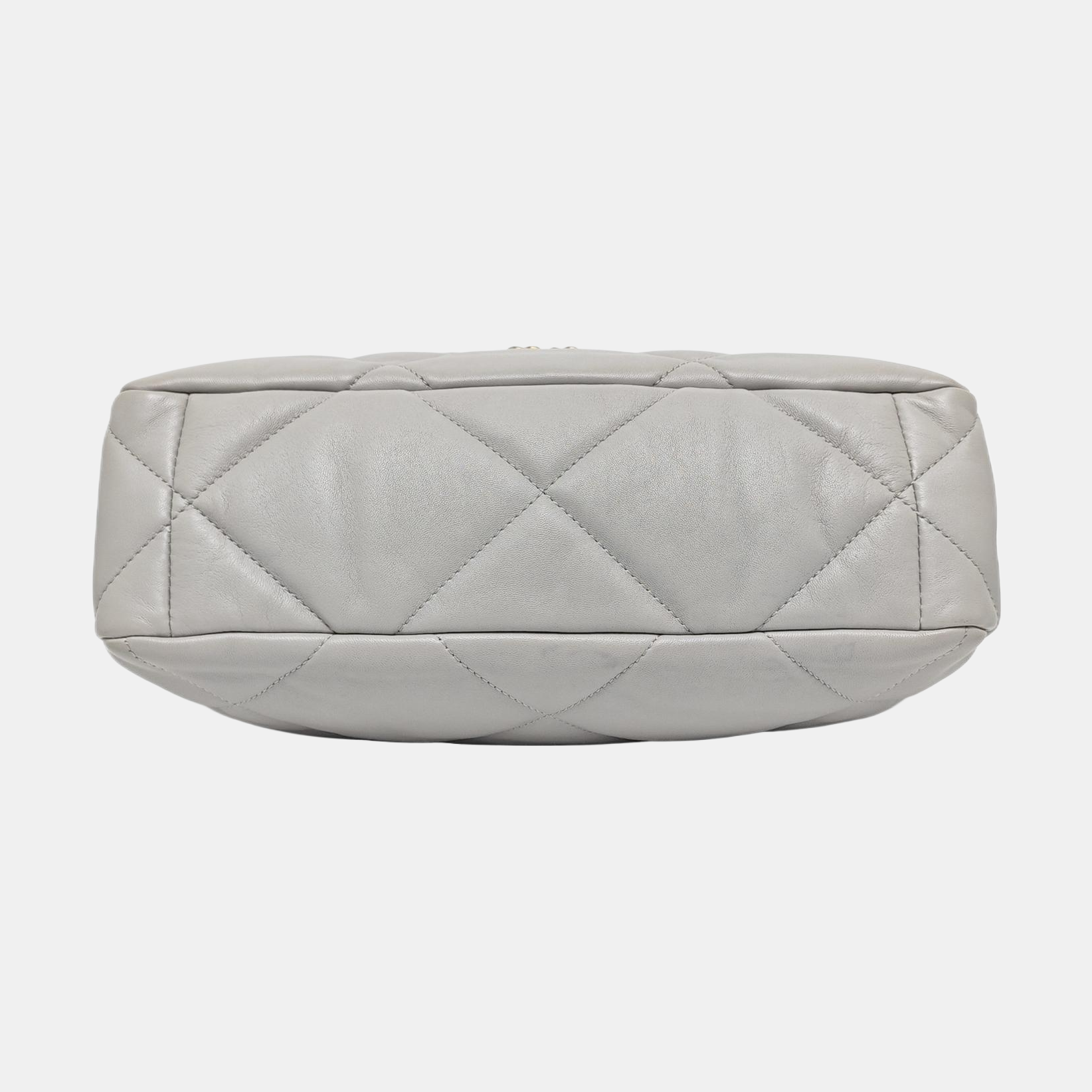 CHANEL 19 Large Quilted Lambskin Gray