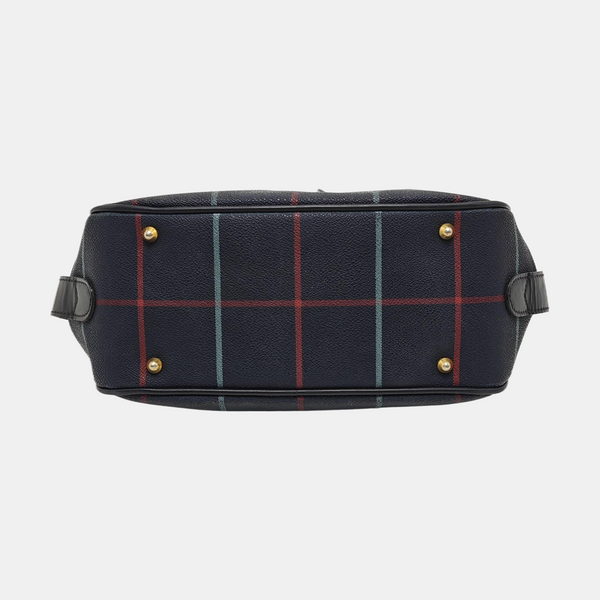 Coated Canvas Shoulder Bag Blue