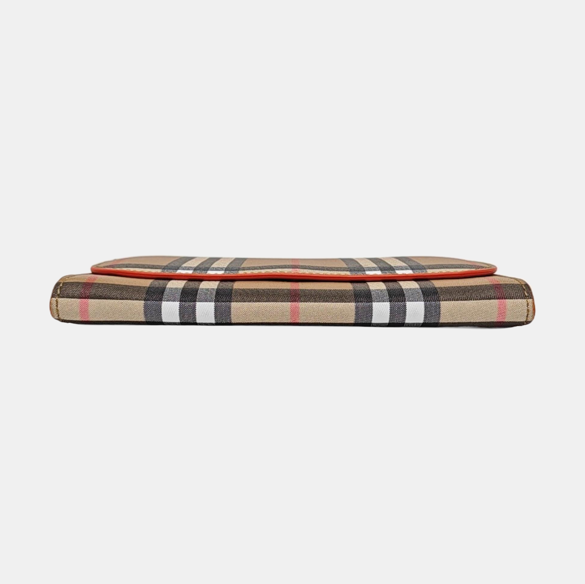 Coated Canvas Wallet Beige
