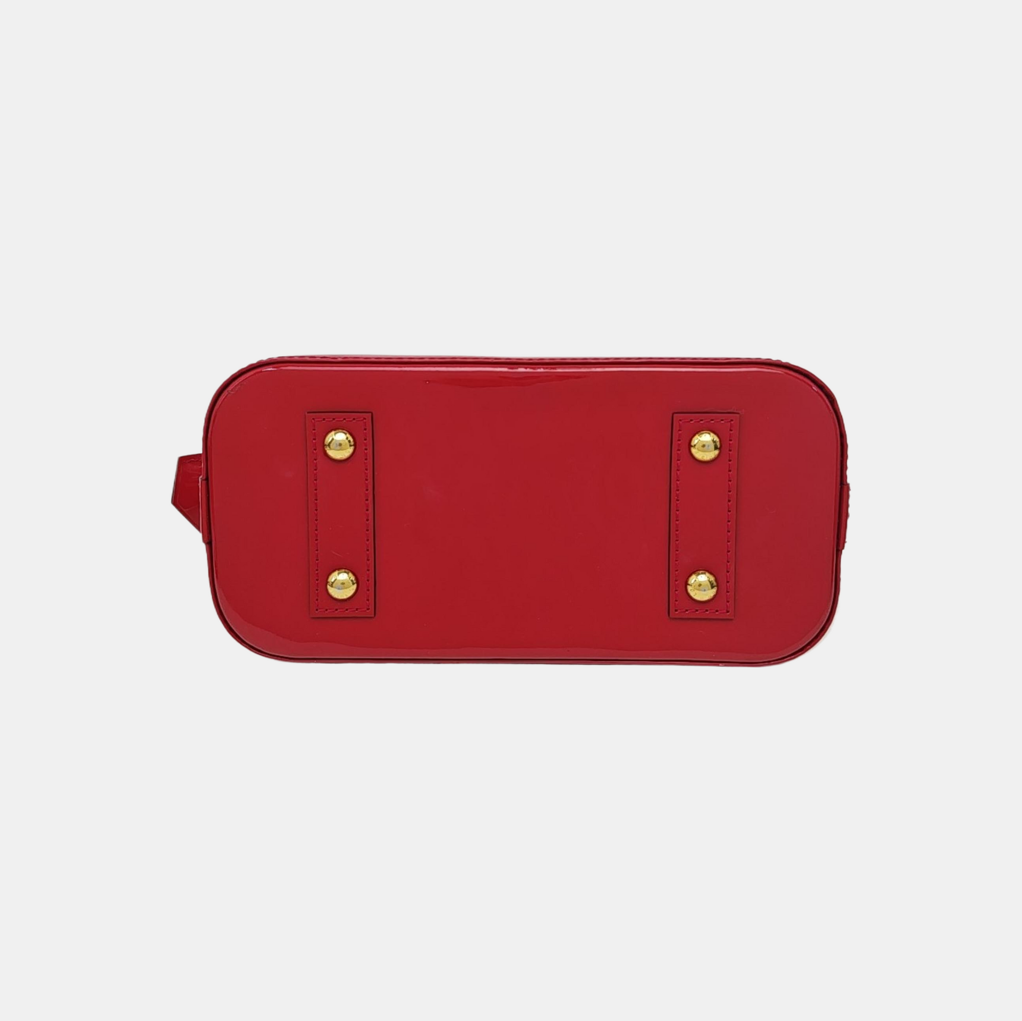 ALMA BB Monogram Patent Leather Red