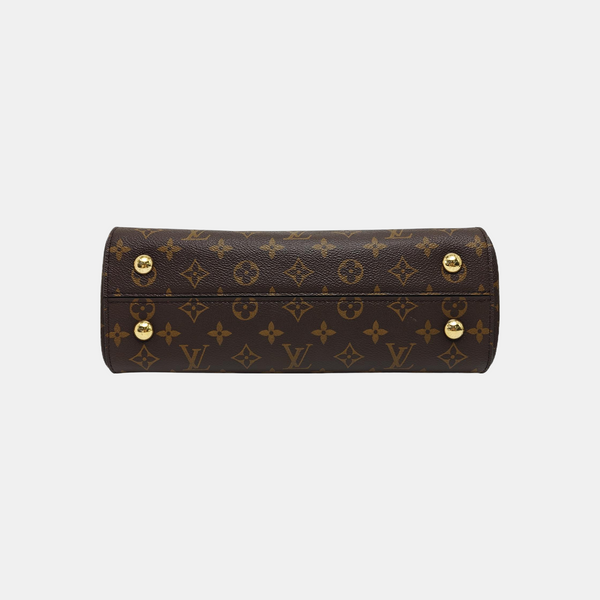 CLUNY MM Monogram Coated Canvas Brown