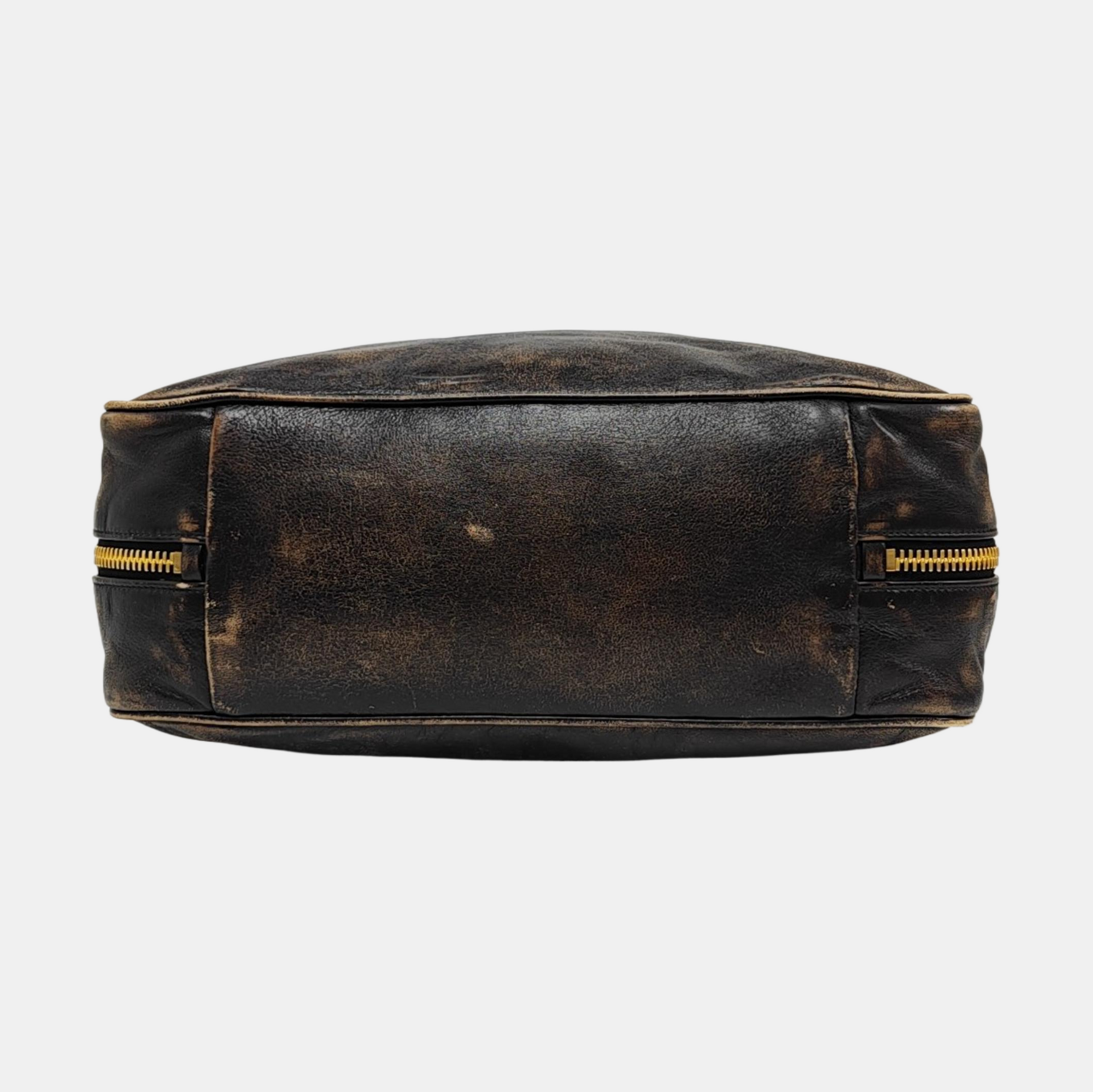 Authenticated pre-owned  Beau Large Calfskin Brown - Top Handle Bag at Looply