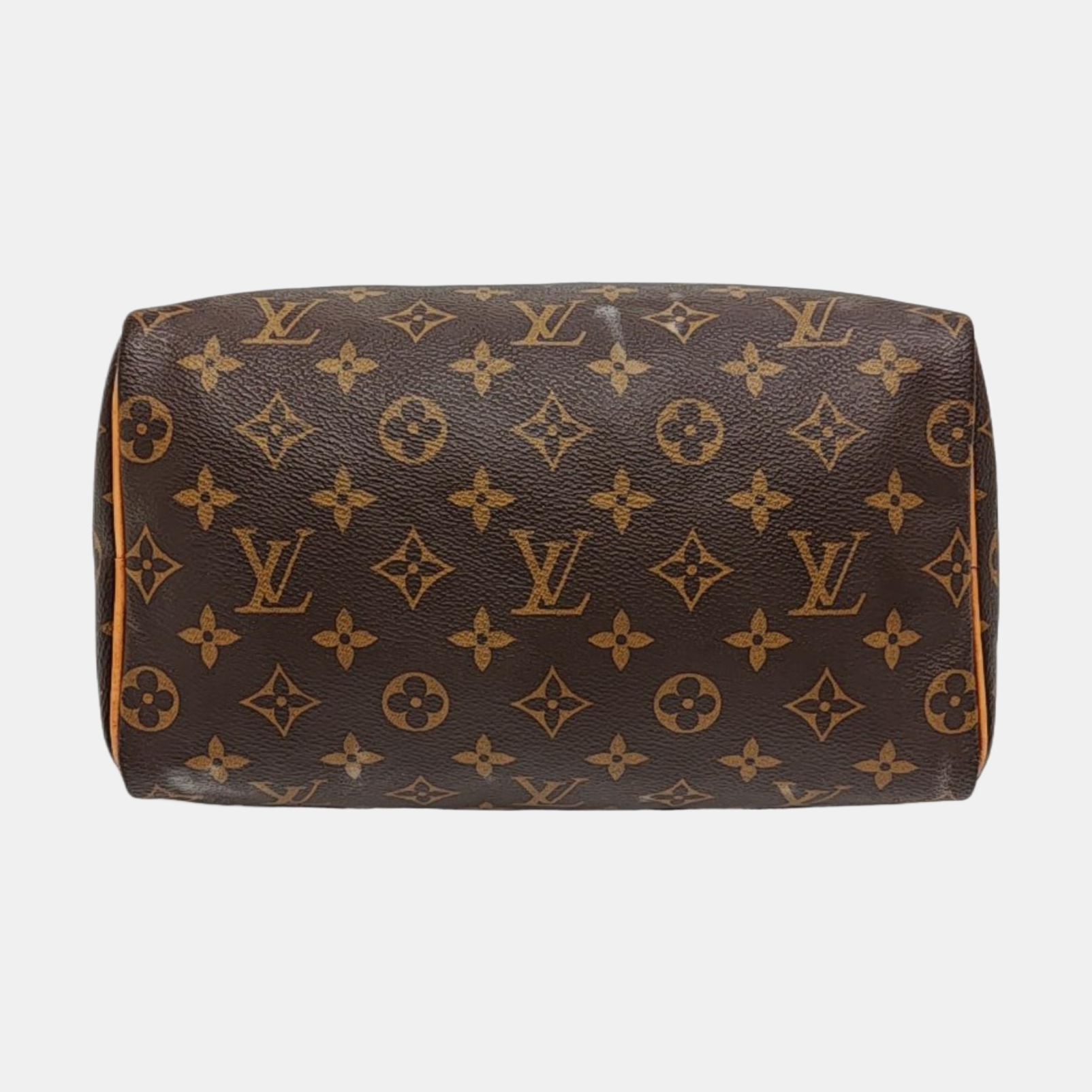 Authenticated pre-owned  SPEEDY 25 Monogram Coated Canvas Brown - Top Handle Bag at Looply