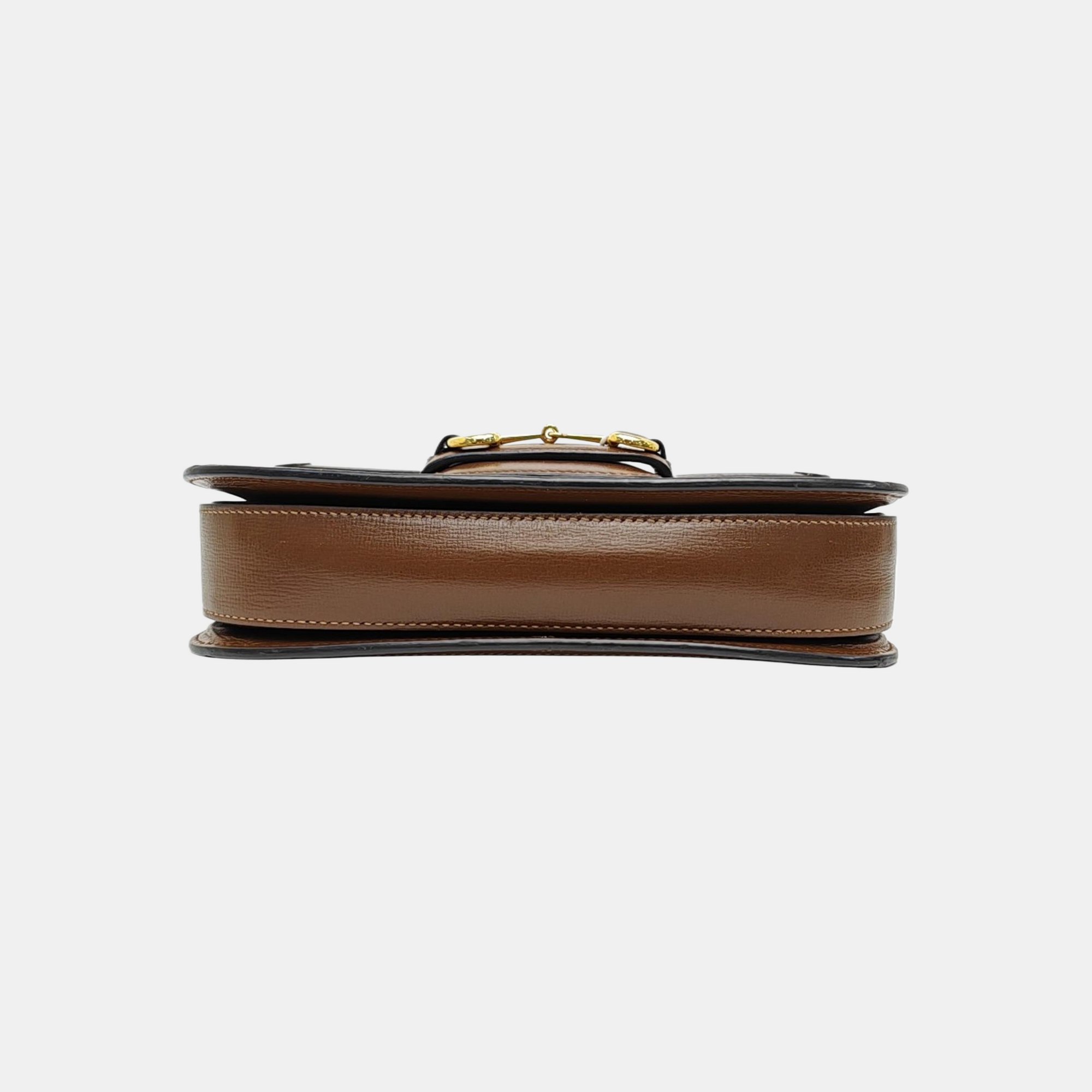 Horsebit 1955 Medium Monogram Coated Canvas Beige