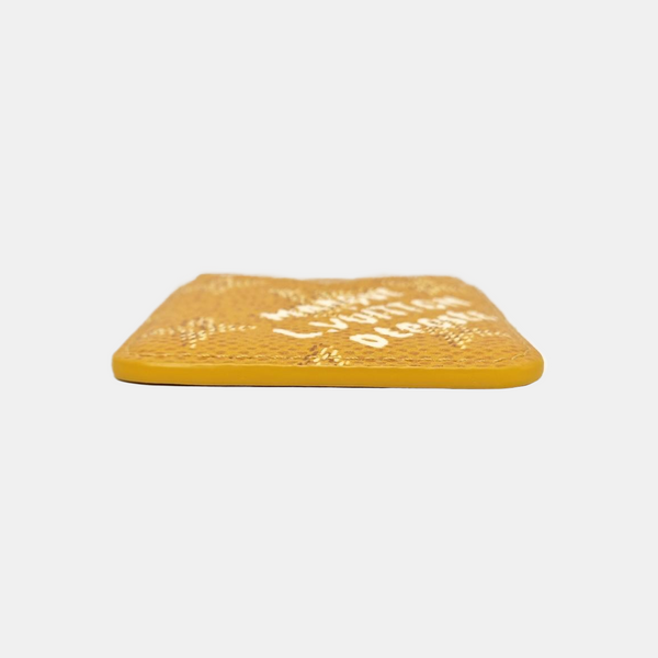 Monogram Coated Canvas Card Holder Yellow