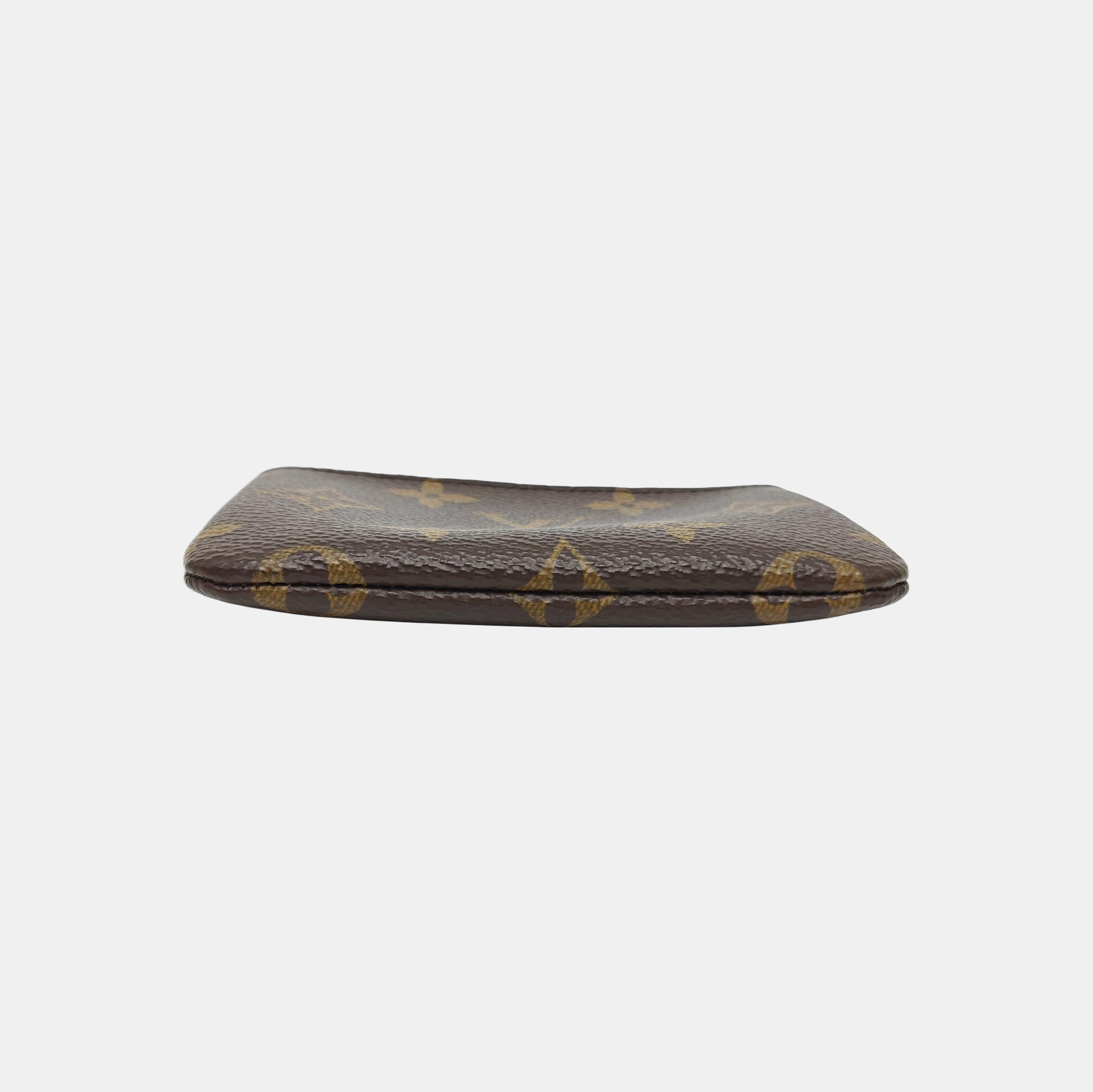 Monogram Coated Canvas Clutch Brown