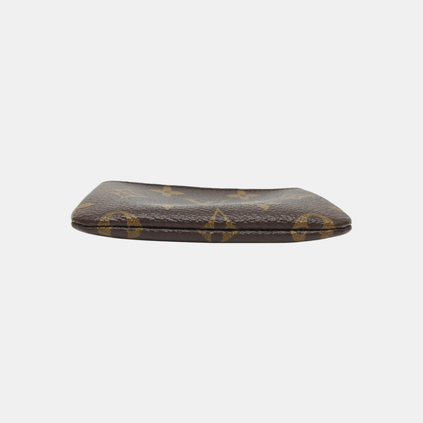 Monogram Coated Canvas Clutch Brown