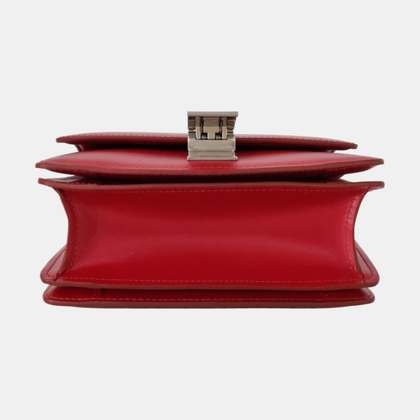 Authenticated pre-owned  CLASSIC BOX Mini Calfskin Red - Shoulder Bag at Looply