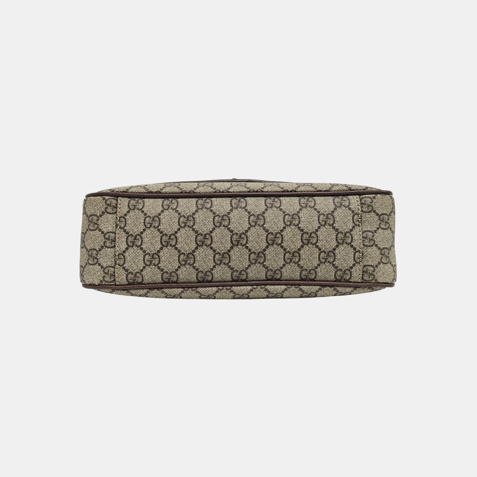 Ophidia Small Monogram Coated Canvas Beige