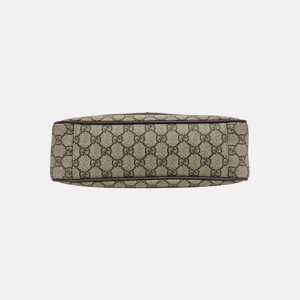 Ophidia Small Monogram Coated Canvas Beige
