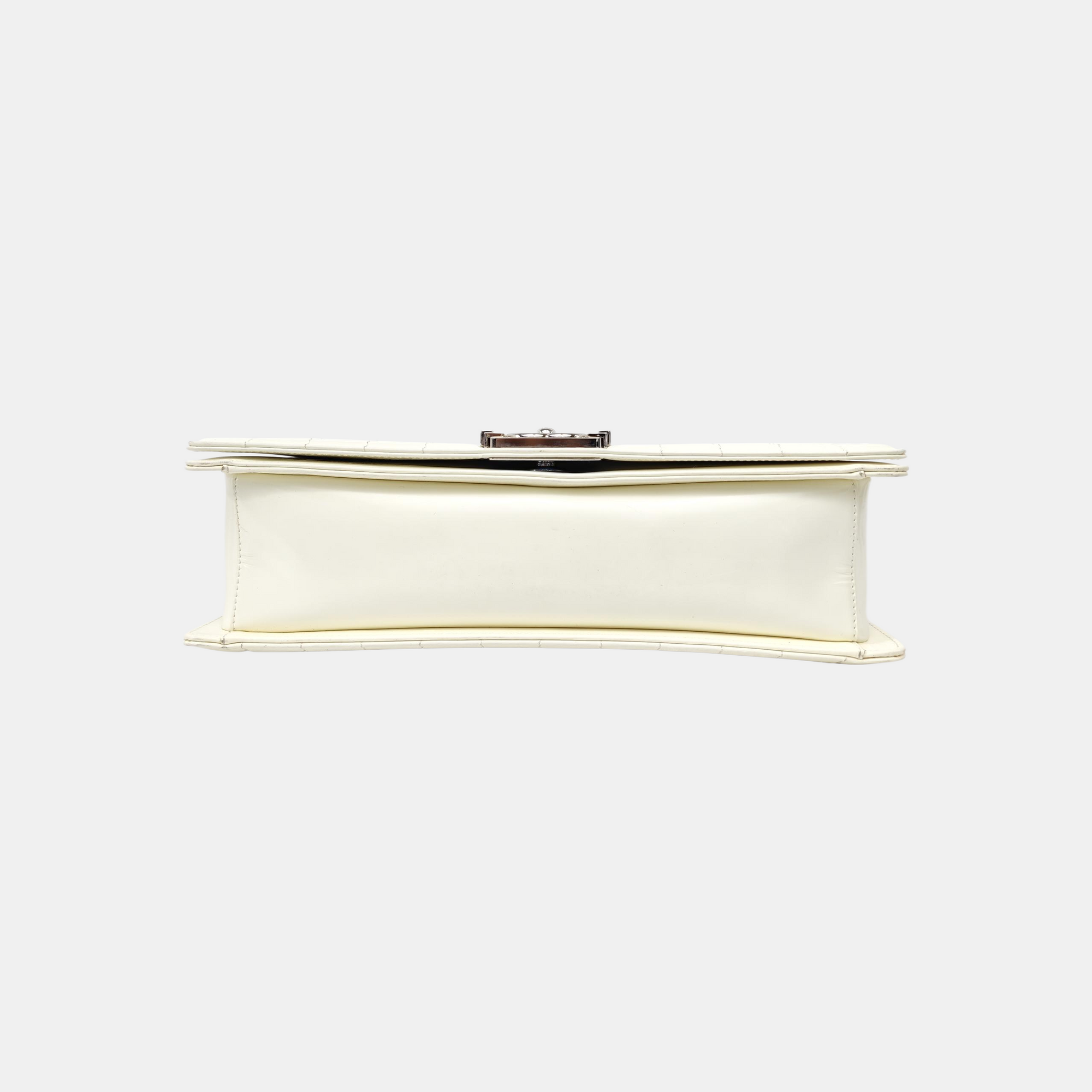 BOY CHANEL Maxi Calfskin Beige
