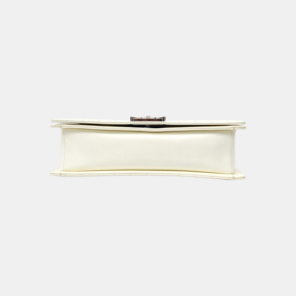 BOY CHANEL Maxi Calfskin Beige