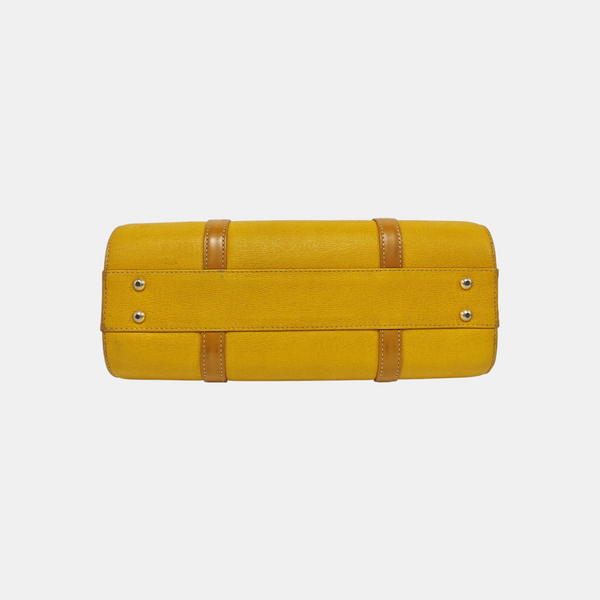 Calfskin Top Handle Bag Yellow