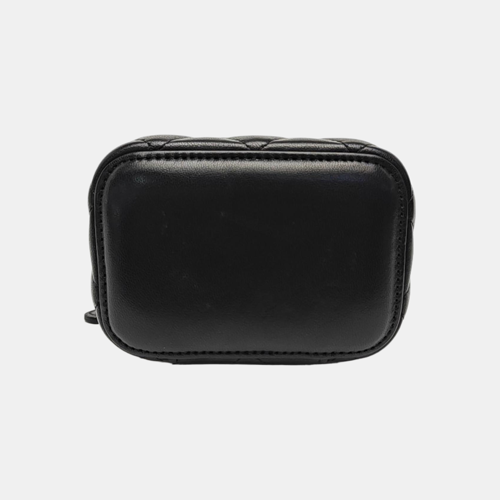 VANITY CASE Mini Quilted Lambskin Black