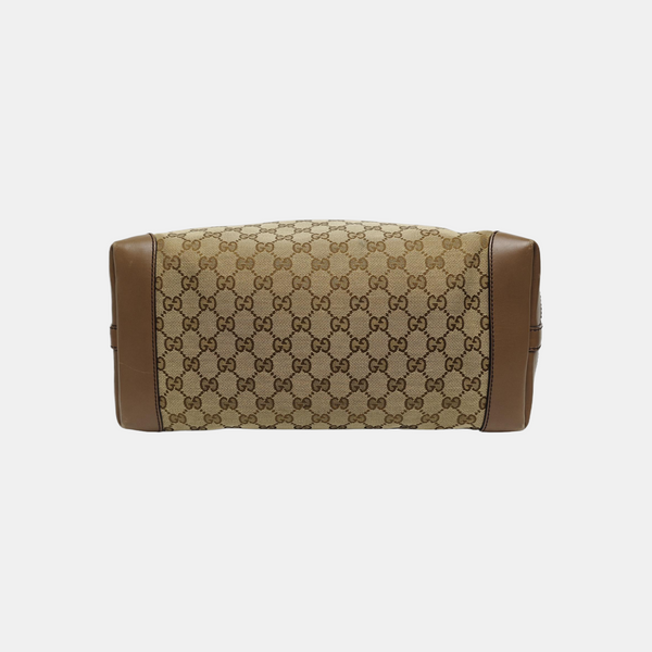 Monogram Canvas Tote Bag Brown