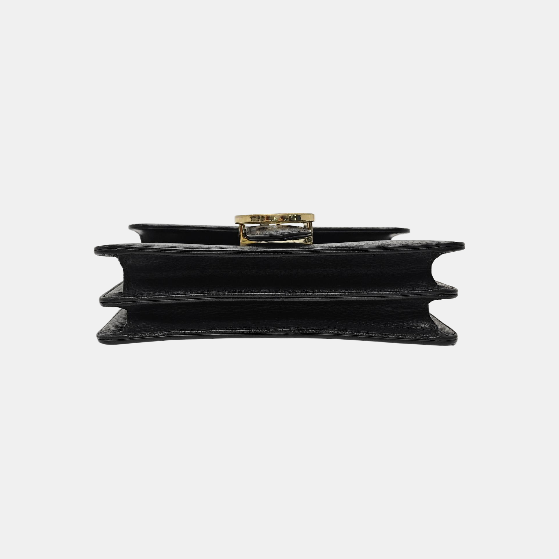 Authenticated pre-owned  Interlocking G Small Calfskin Black - Shoulder Bag at Looply