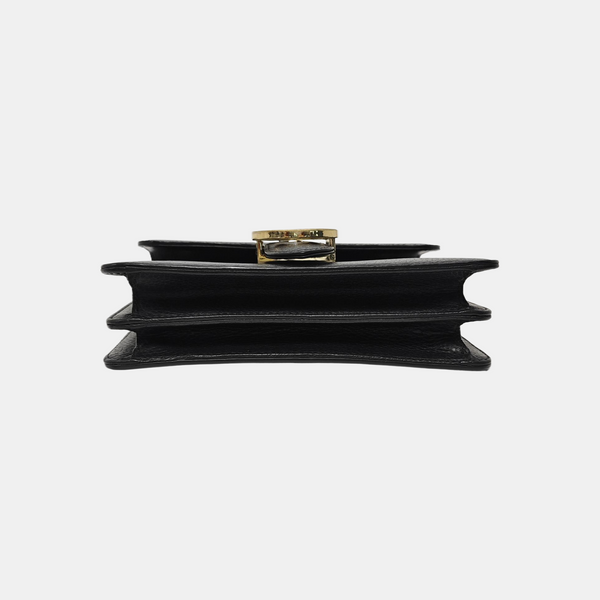 Authenticated pre-owned  Interlocking G Small Calfskin Black - Shoulder Bag at Looply