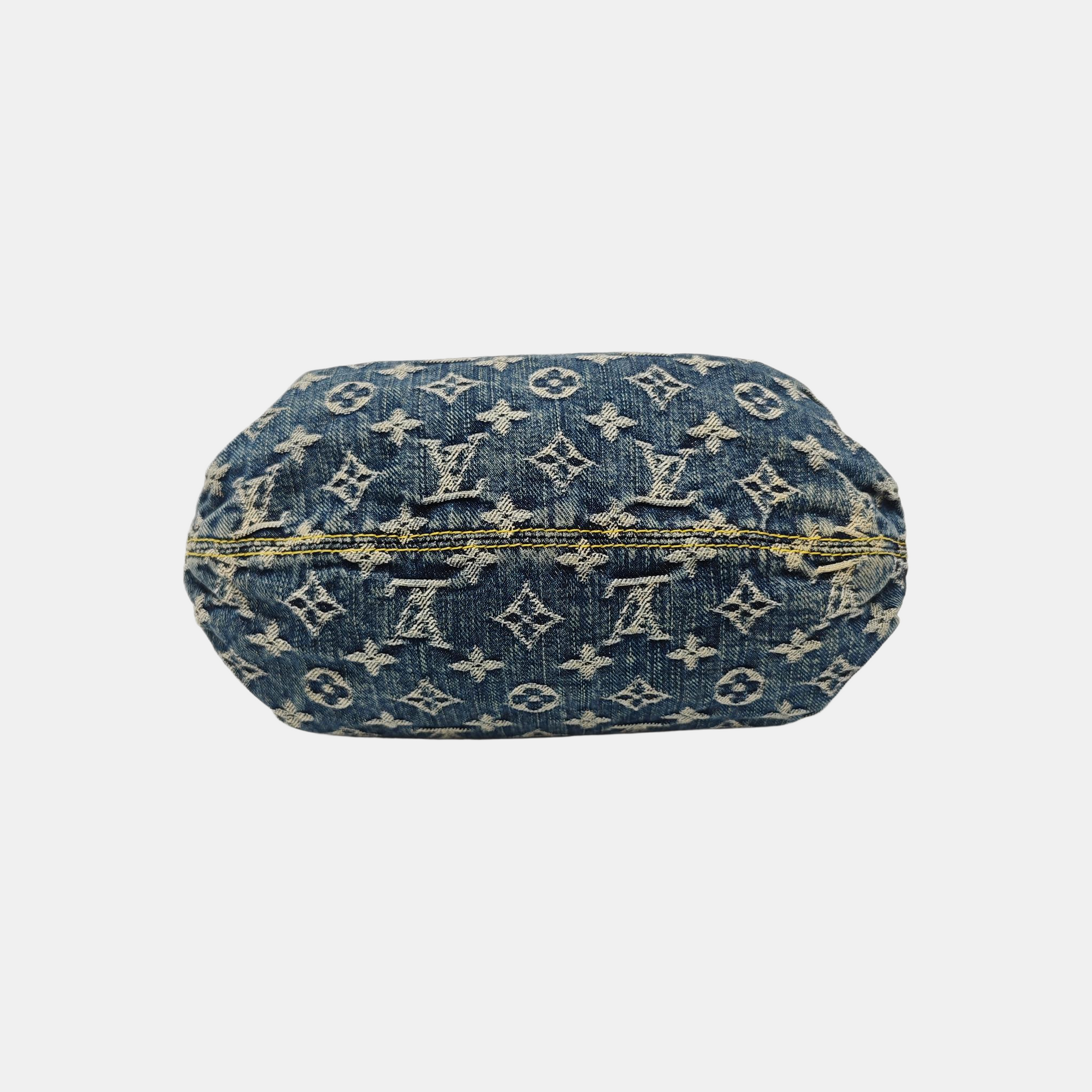 PLEATY Monogram Denim Blue