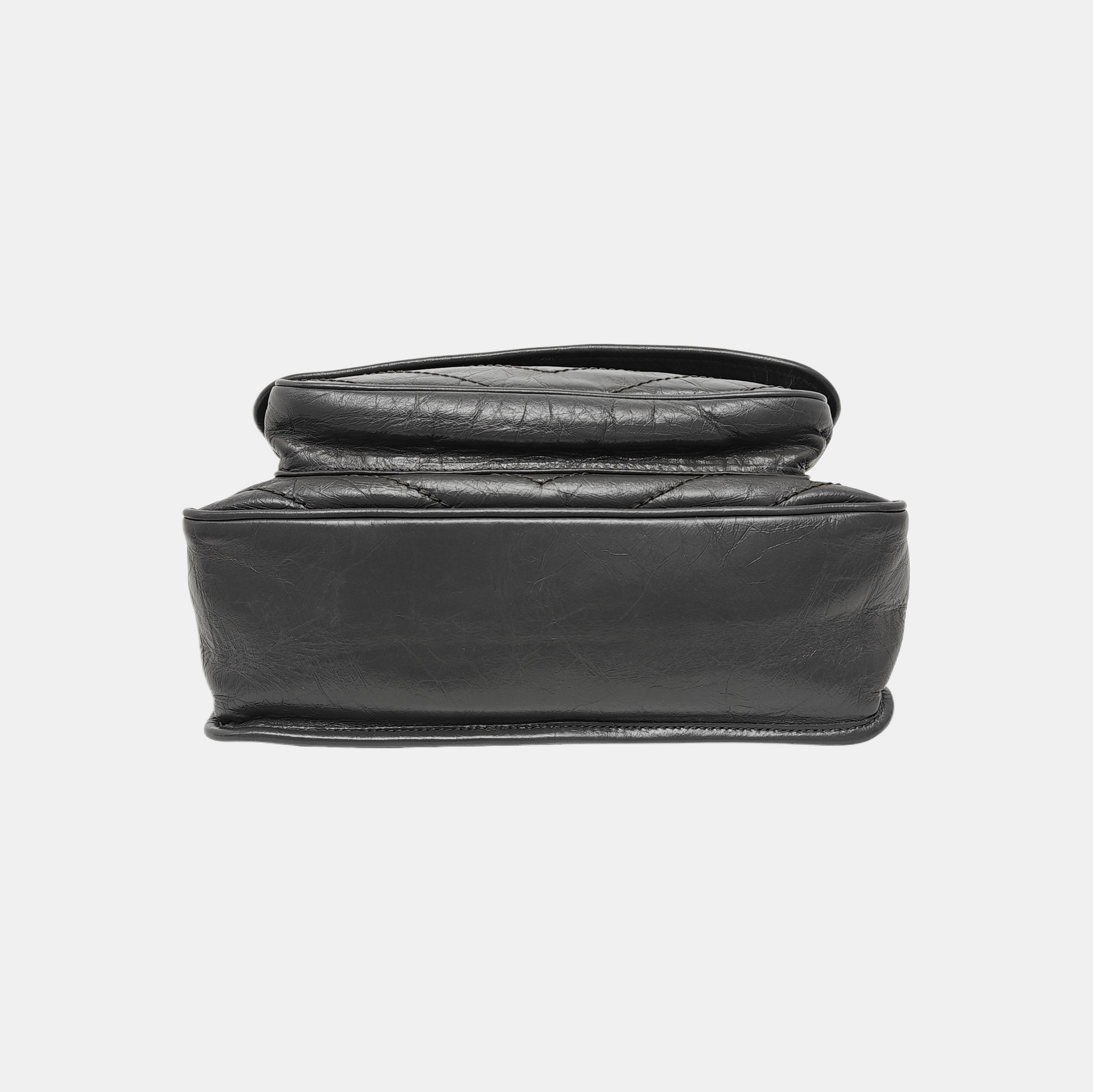NIKI Medium Chevron Calfskin Gray