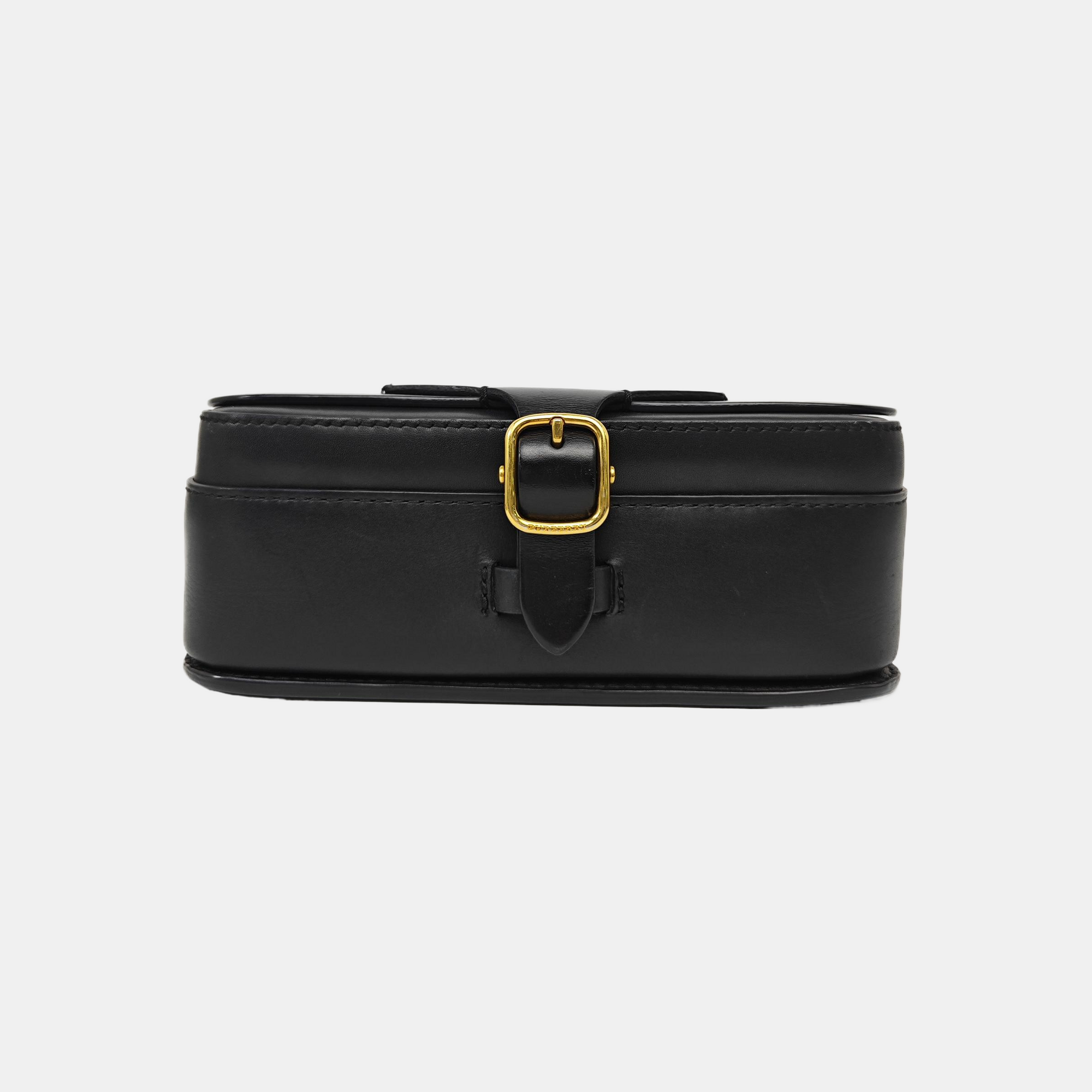 Square Stone Calfskin Black