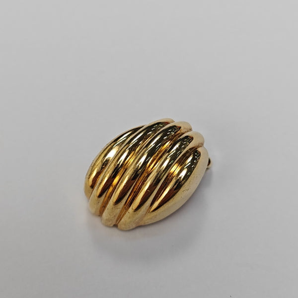 Twist Round Metal Gold Clip On Earrings