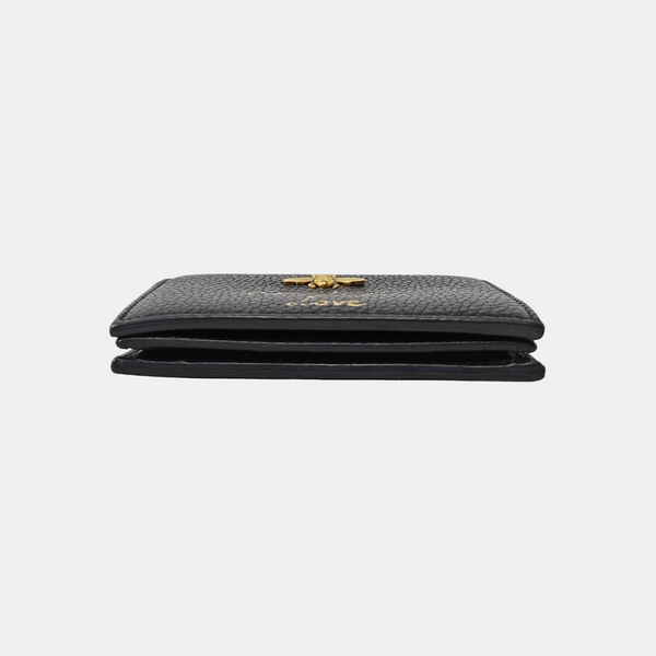 Animalier Calfskin Black Wallet