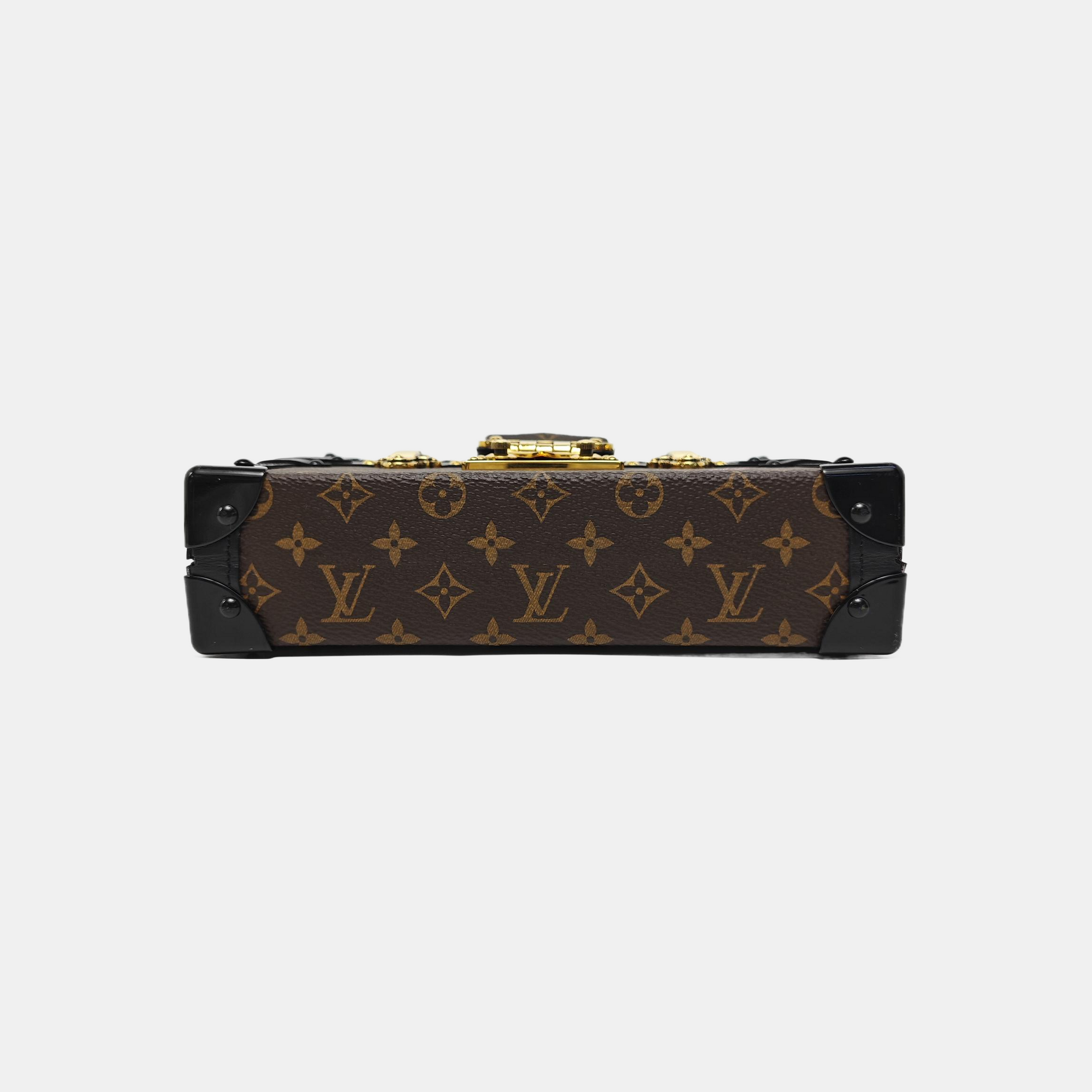 PETITE MALLE Monogram Coated Canvas Brown