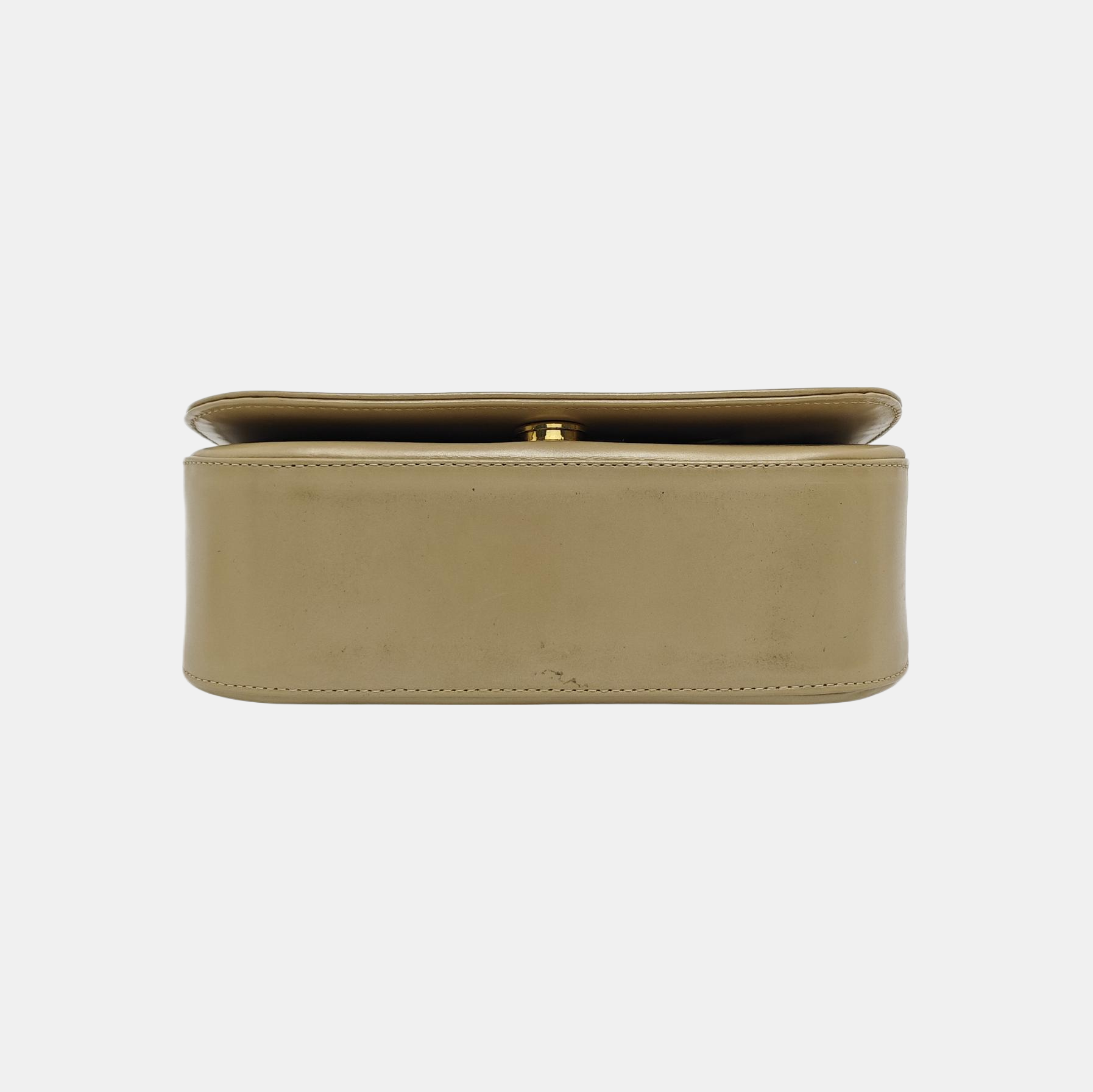 Leather Top Handle Bag Brown