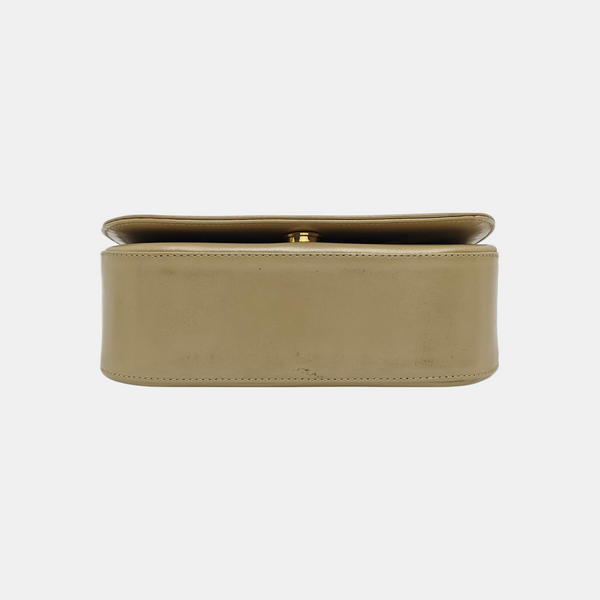 Leather Top Handle Bag Brown