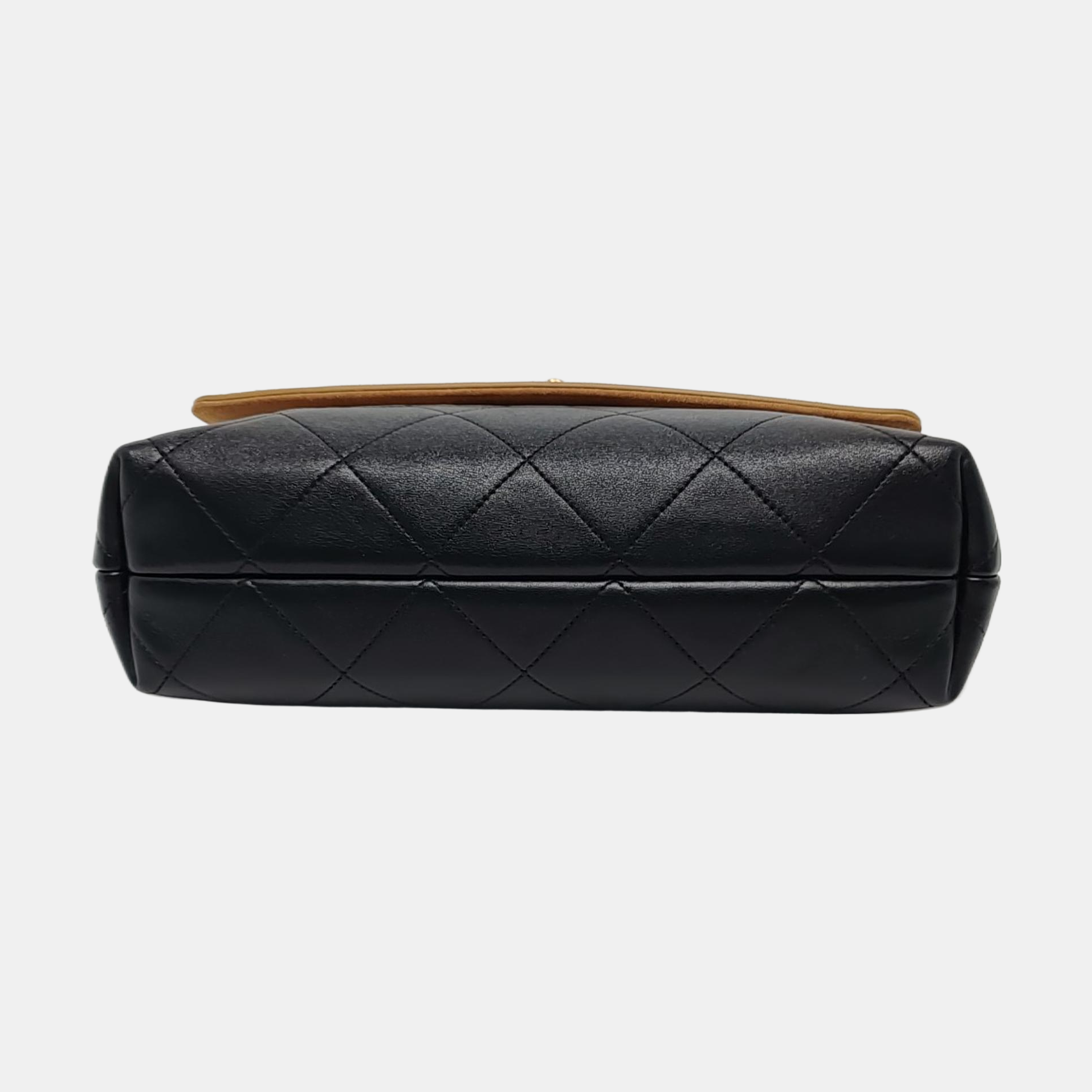 TRENDY CC Large Quilted Suede Beige