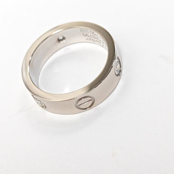 LOVE 18k White Gold Silver Ring EU 54