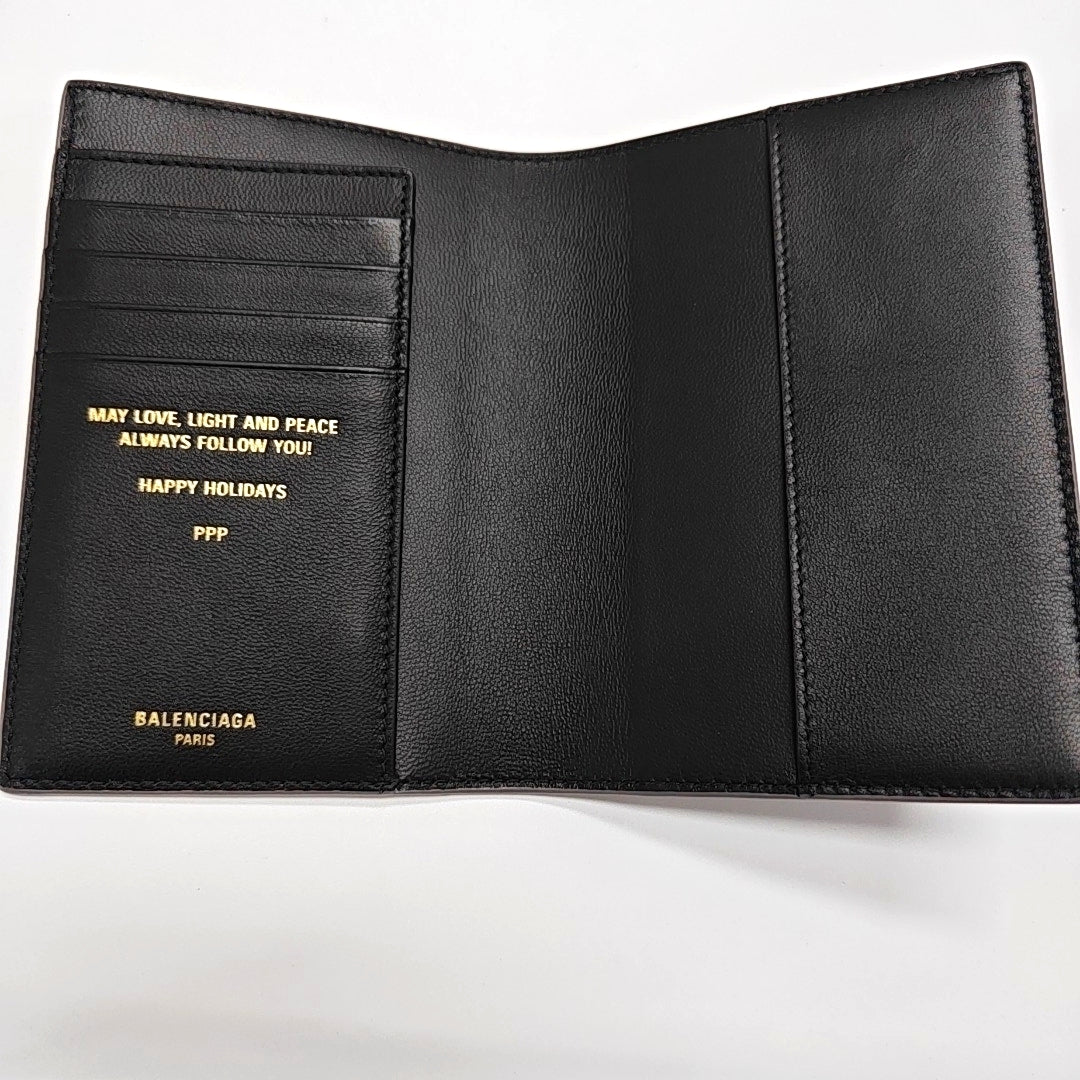 Calfskin Passport Holder Gray