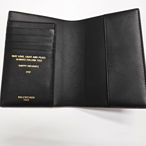 Calfskin Passport Holder Gray