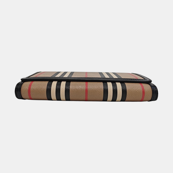 Coated Canvas Shoulder Bag Brown