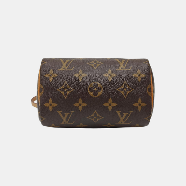 SPEEDY Nano Monogram Coated Canvas Brown