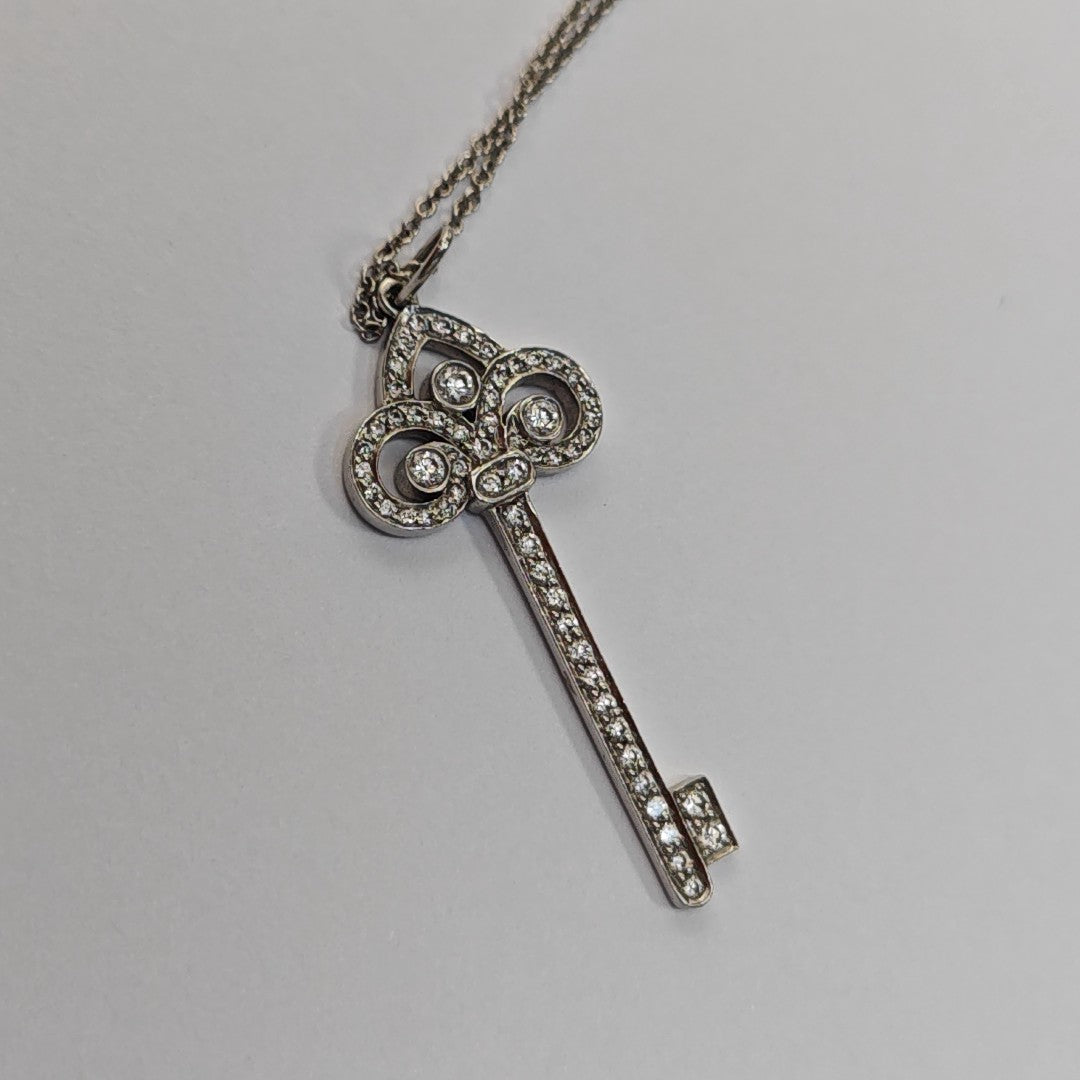 Tiffany Keys Platinum 950 Silver Necklace