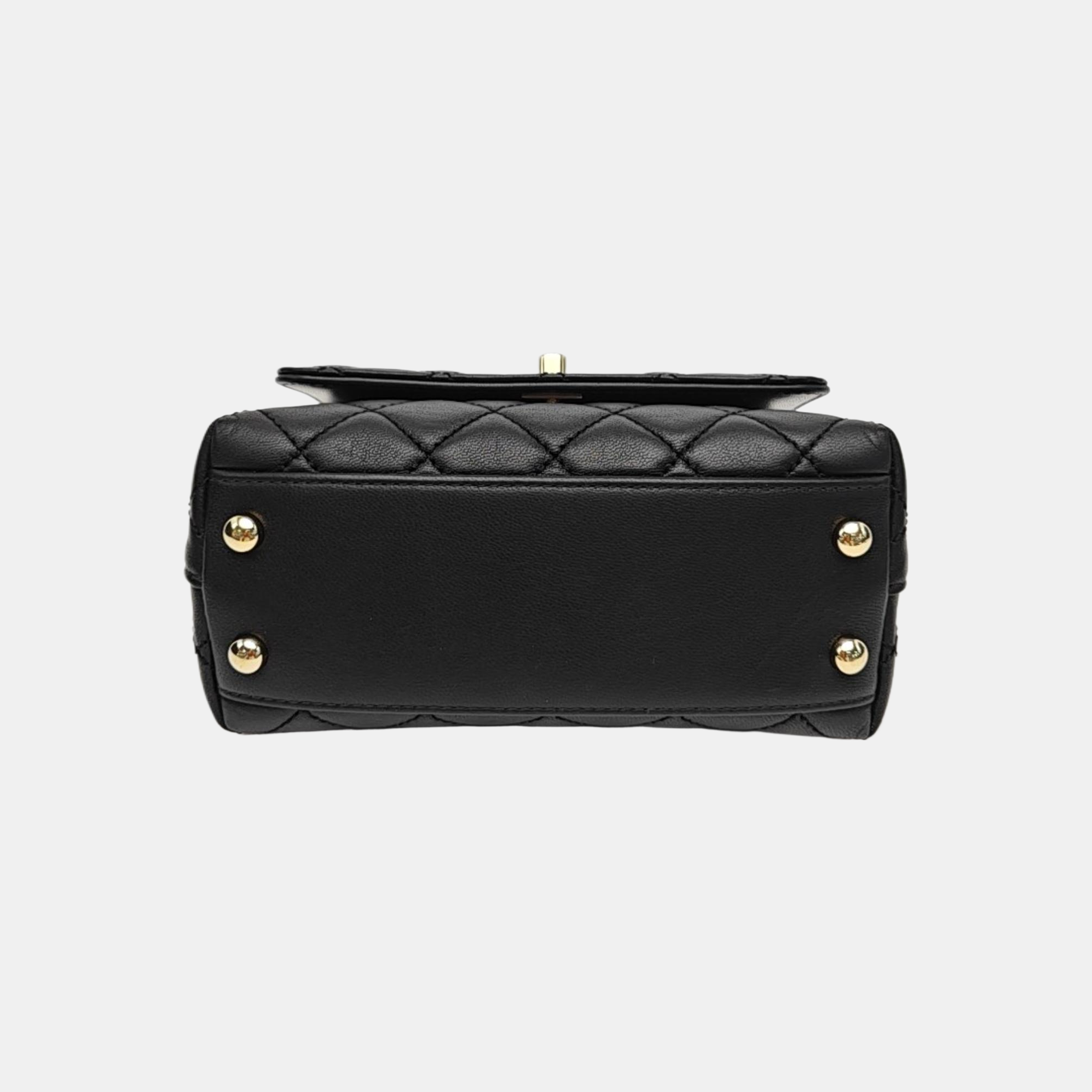 COCO HANDLE Mini Quilted Lambskin Black