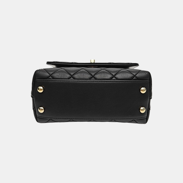 COCO HANDLE Mini Quilted Lambskin Black